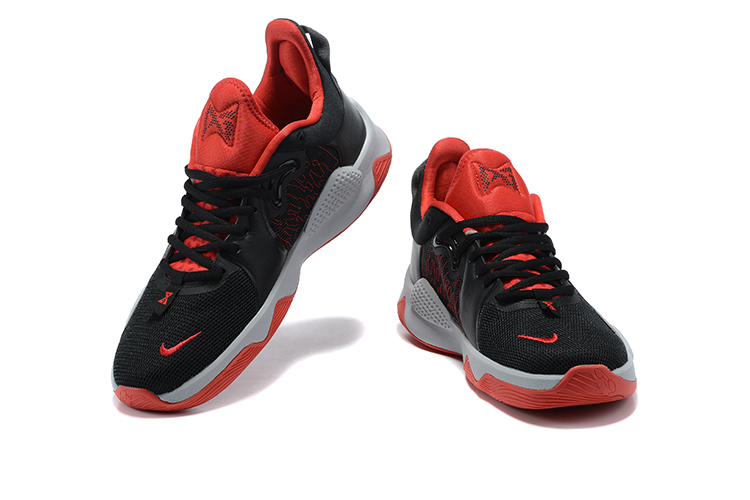 2021 Men Nike Paul George V Black Red Shoes
